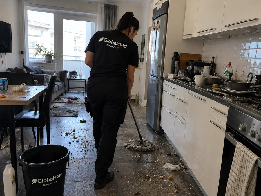 Hemstädning Malmö varje vecka – Globalstäd dammsuger vardagsrum